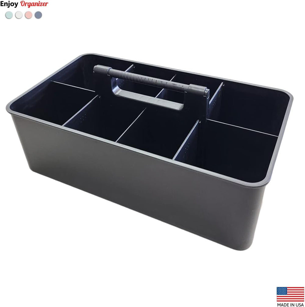 Enjoy Organizer- Commercial Large Portable Caddy Stackable Carry Caddy, Black...