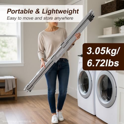Spreezy 78 Inch Clothes Drying Rack, Stainless Steel, Indoor/Outdoor