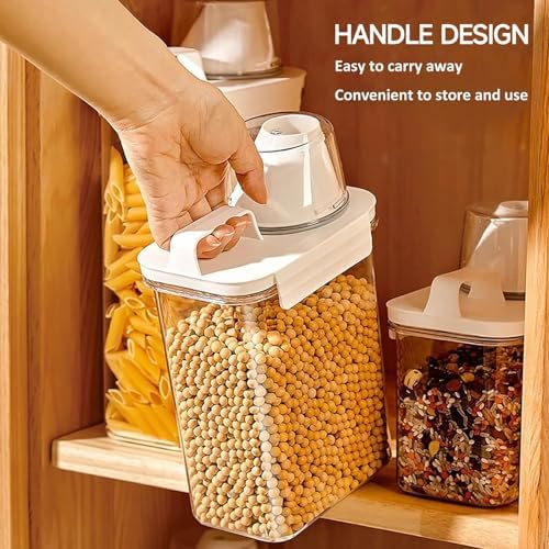 Cereal Storage Containers Sets,BPA Free with Pouring Spout Handle Airtight Fo...