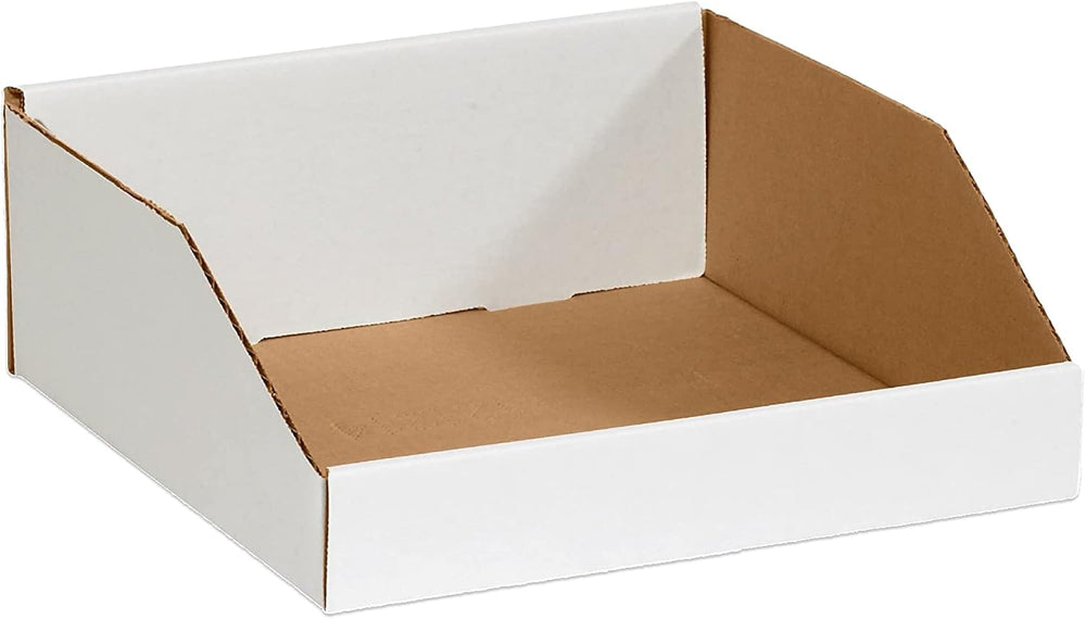 BOX USA Corrugated Cardboard Storage Bins Holder 12" x 12" x 4.5&qu...