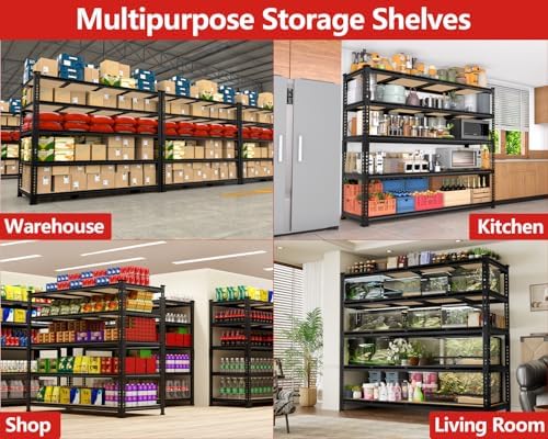 PrimeZone 60" W X 24" D X 72" H Heavy Duty Garage Storage Shel...
