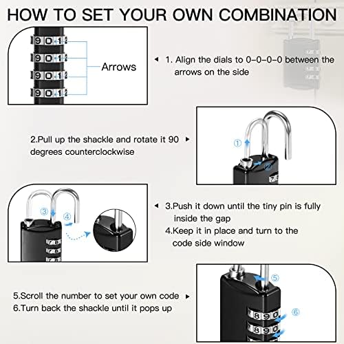 Moxweyeni 20 Pcs 4 Digit Combination Locks Small Combo for Luggage