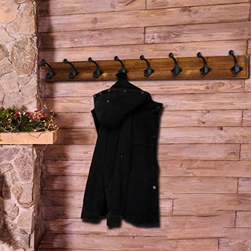 WEBI Rustic Coat Rack Wall Mount,35.43" Long 8 Cast Iron Coat Hooks Wall...