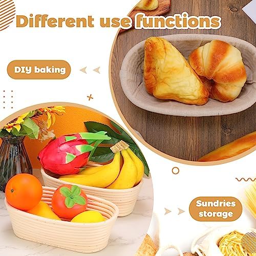 Gejoy 40 Sets Bread Proofing Baskets Bulk 10 Inch Banneton Dough Proofing Bow...