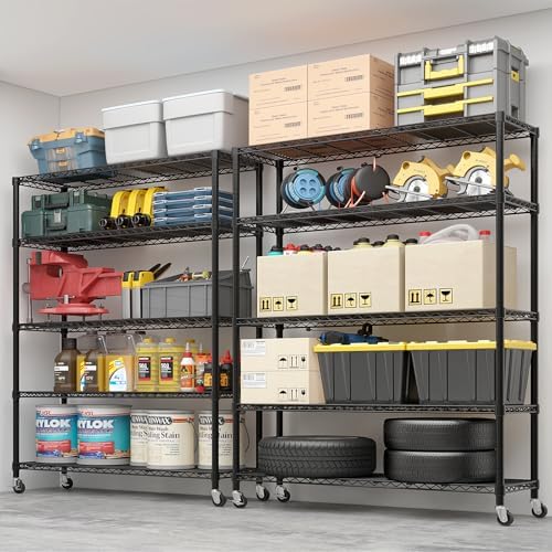 Metal Wire Shelving Unit Storage Shelves, Heavy Duty Metal Storage Shelf with...