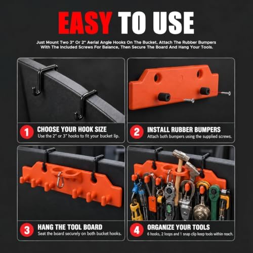 Rogierra Lineman Tool Board, Bucket Truck Hook Organizer, Heavy Duty Weatherp...