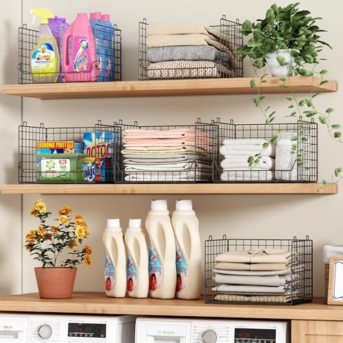 Jakyitvi 4-Tier Extra Height Stackable Closet Organizer – Foldable Storage Bi...