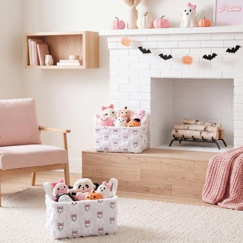 2 Pcs Halloween Ghost Storage Baskets Trick or Treat Candy Bucket