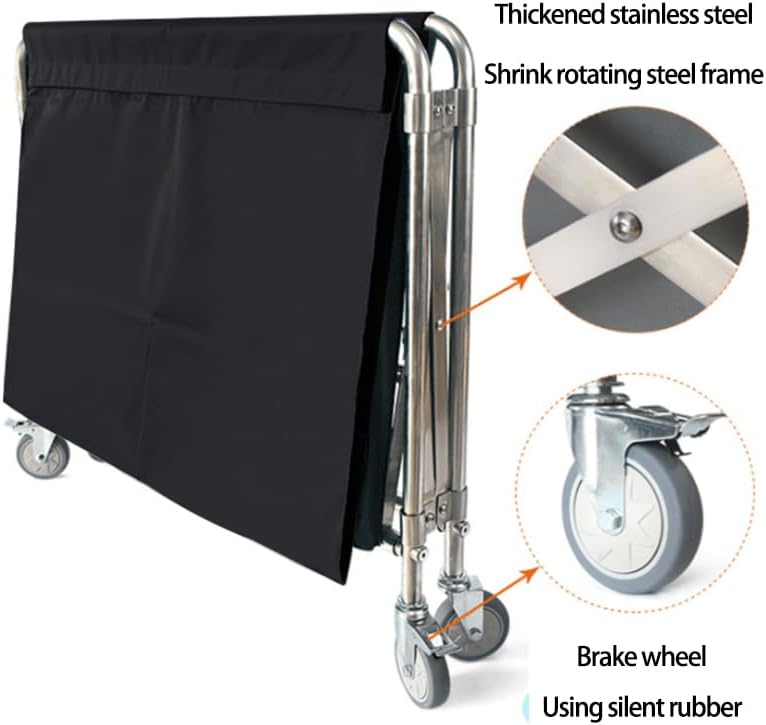 Industrial Collapsible Laundry Cart with Wheel 12 Bushel (400l)