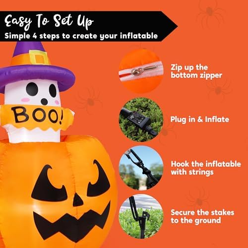 Joiedomi 5ft Tall Halloween Animated Inflatables Outdoor Decorations, Inflata...