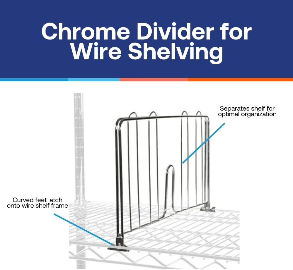 SI Shelving Inc. 21" d x 9" h Divider for Wire Shelving - 4 Pack