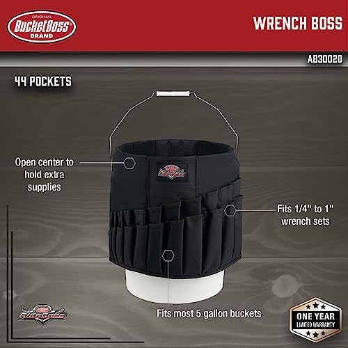 Bucket Boss Wrench Boss Bucket Tool Organizer in Black, AB30020