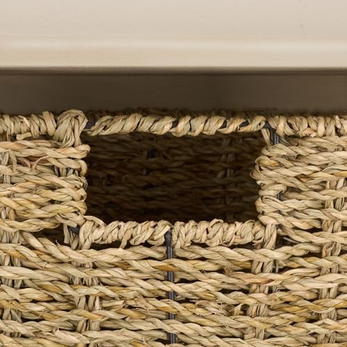 SAFAVIEH Home Collection - Finley Sand Wall Mounted 3-Basket Storage Rack wit...