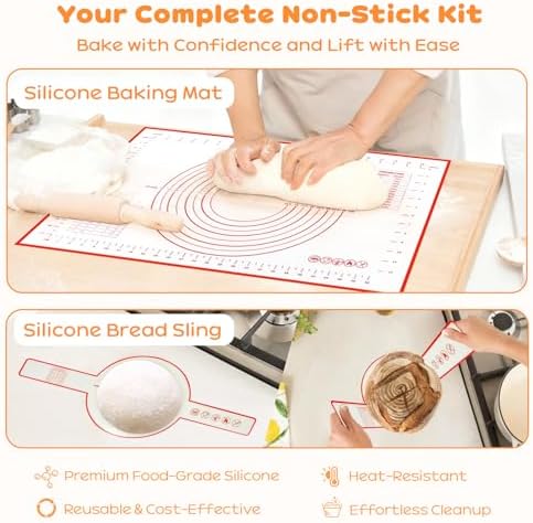 Sourdough Starter Kit with Banneton Bread Proofing Basket & Baking Supplies