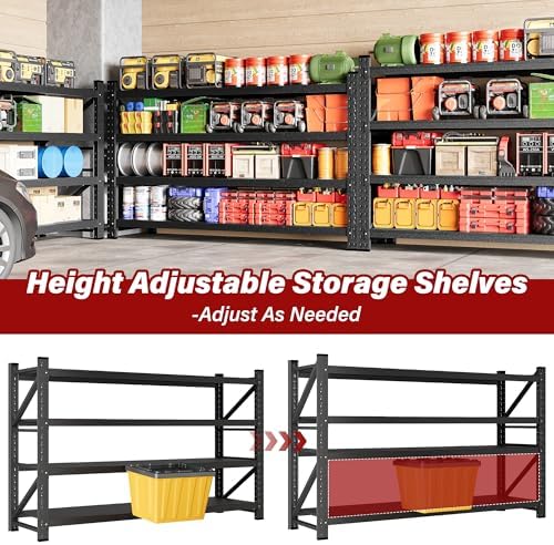 9000LBS Heavy Duty Garage Shelving Units,75" Wide & Deep Storage She...