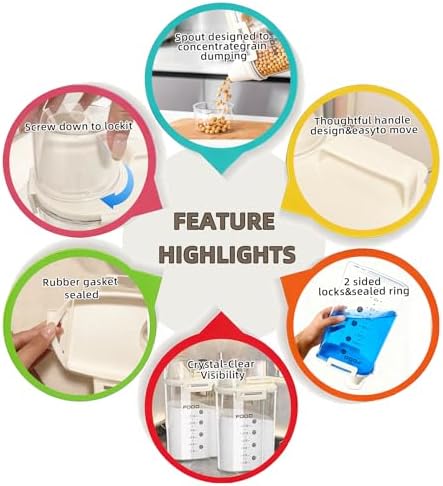 Airtight Cereal Containers, 6-Pc Set with Spout