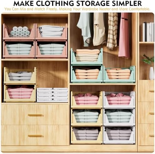 5 Pack Closet Organizer Basket, Closet Organizers and Storage, Yellow