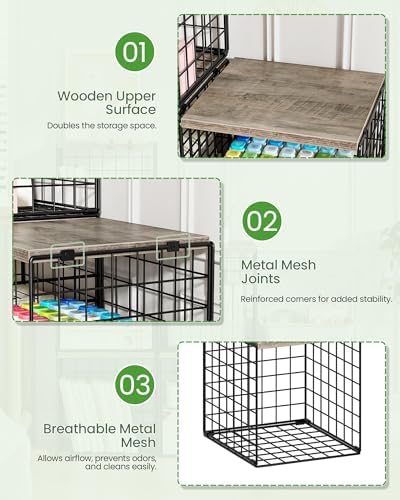 CHOEZON 4-Tier Closet Organizers and Storage, Stackable Storage Bin Baskets w...