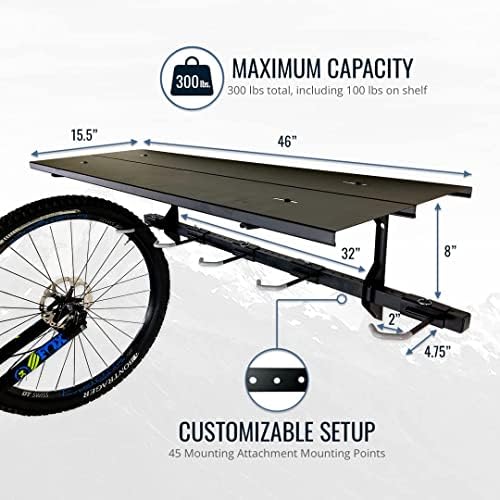 StoreYourBoard Bike Storage Rack with Shelf – Heavy Duty Garage Bike Storage ...
