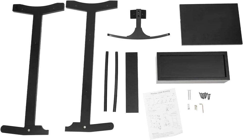 Wood Mens Valet Stand With Shoe Shelf, Coat Hanger and Hat Rack - Freestandin...