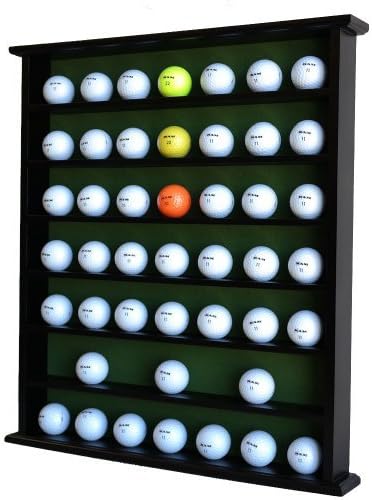 Golf Balls and Accessories Display Case Cabinet Rack (Black Finish)