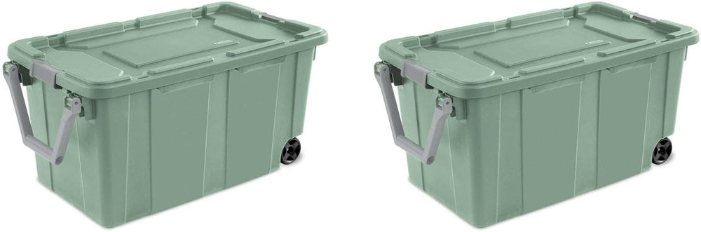 Extra Large Storage Bin, 40 Gallon Wheeled Plastic Storage Container with Han...