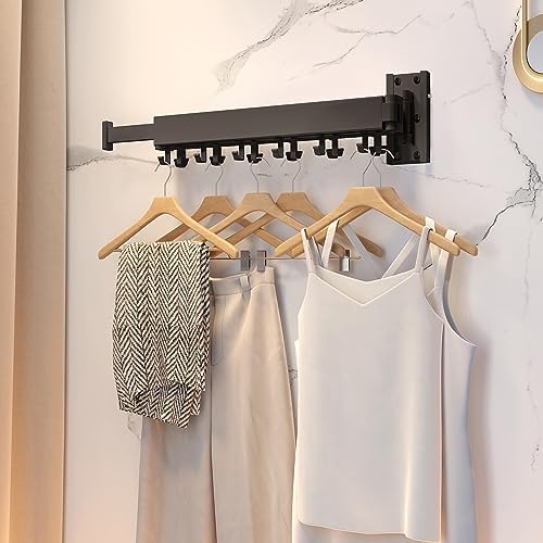 HEILAIYI Clothes Drying Rack for Laundry,Wall Mounted Clothes Hanger Rack,Fol...