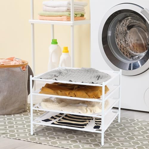STORAGE MANIAC Sweater Drying Rack, Mesh Clothes Drying Rack, Stackable Laund...