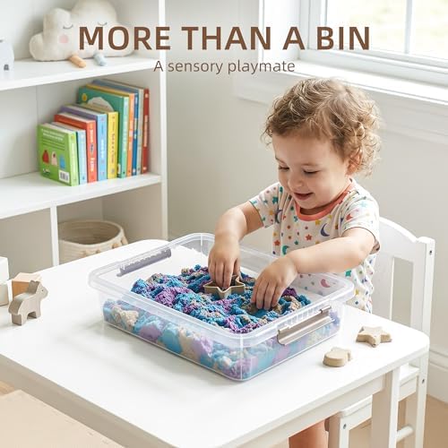 Citylife 5.3 Qt Storage Bins with Lids, Plastic Bins and Paper Storage 10PC