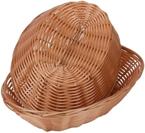 23 Pack 9 Inches Oval Wicker Bread Basket, Woven Serving Basket, Wicker Fruit...
