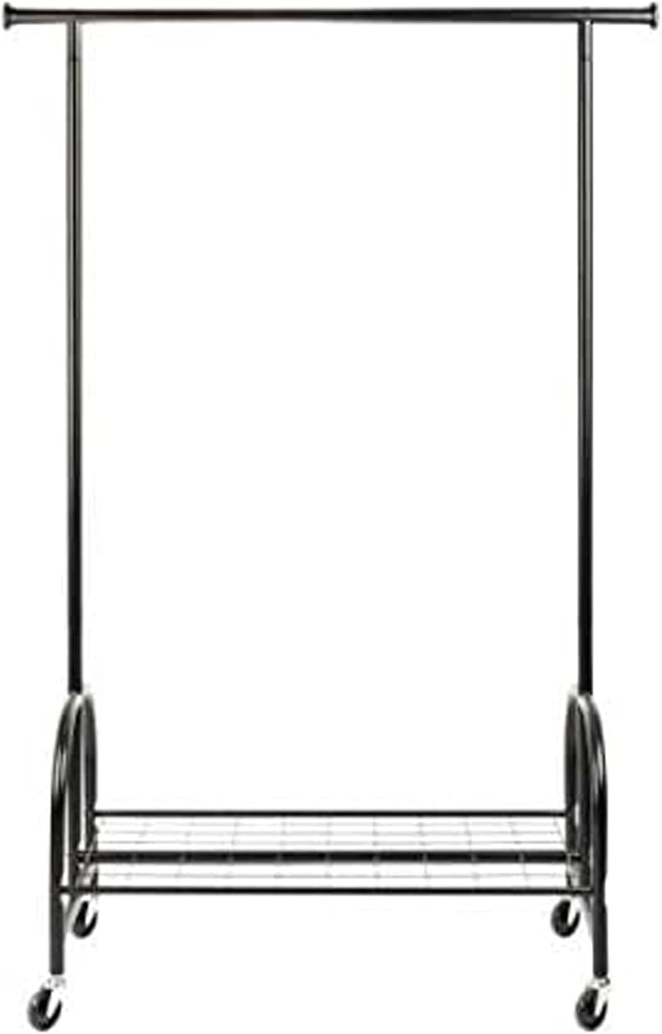 WENKO Clothing Rack, Rolling Clothes Rack with Bottom Shelf, Hanging Clothes ...
