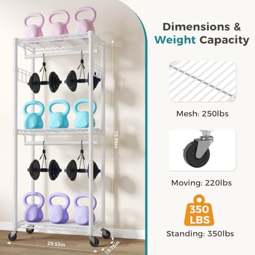 OLIXIS Clothes Rack Heavy Duty Adjustable Garment Clothing Rack with Wheels, ...