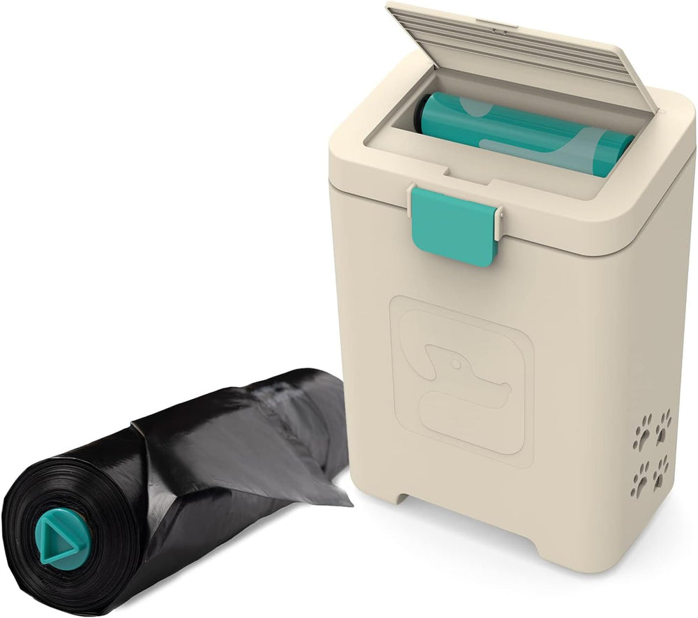 PawPail Cat Waste Station with Trash Can Liners, Suitable for Outdoor Use, Bl...