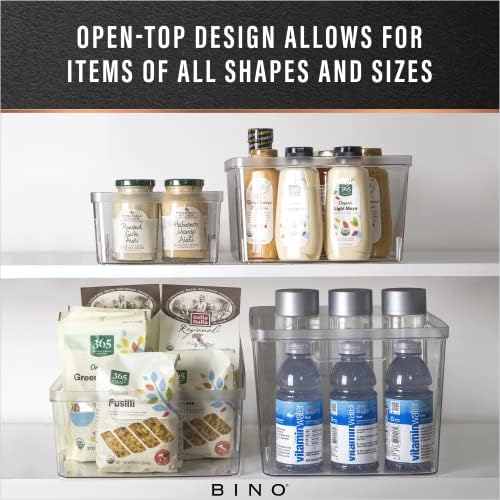 BINO Plastic Storage Containers, Small - 4 Pack THE LUCID COLLECTION, Multi-U...