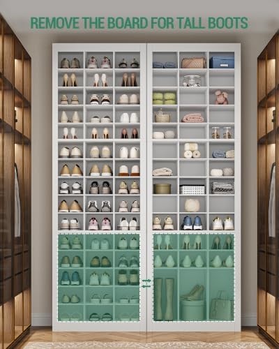 Hzuaneri Shoe Storage Cabinet, 45 Pairs Free Standing Closet Organizer