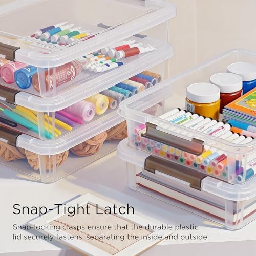 Citylife 5.3 Qt Storage Bins with Lids, Plastic Bins and Paper Storage 20PC