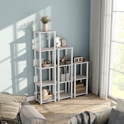 Homes: Inside + Out Apexa Modern 5-Tier Narrow Shelving Units, Collectibles D...