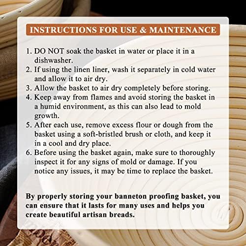 Sourdough Banneton Set of 2, 9-Inch Round & 10-Inch Oval Baskets