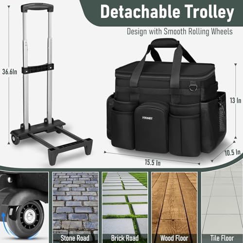 Ytonet Rolling Cleaning Caddy with Wheels, Large Rolling Cleaning Caddy