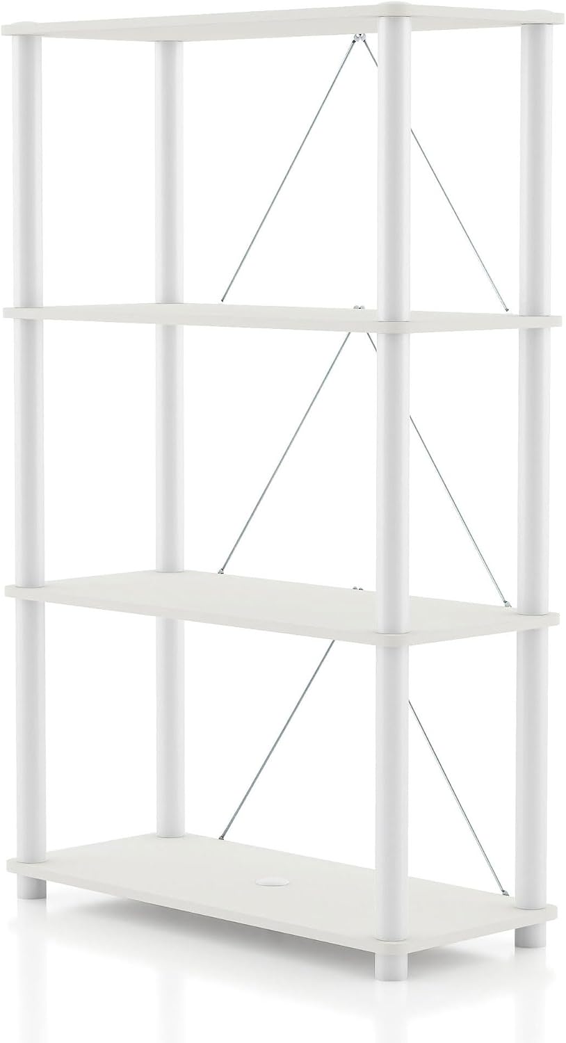 Homes: Inside + Out Apexa Modern 4-Tier Wide Shelving Units, Collectibles Dis...