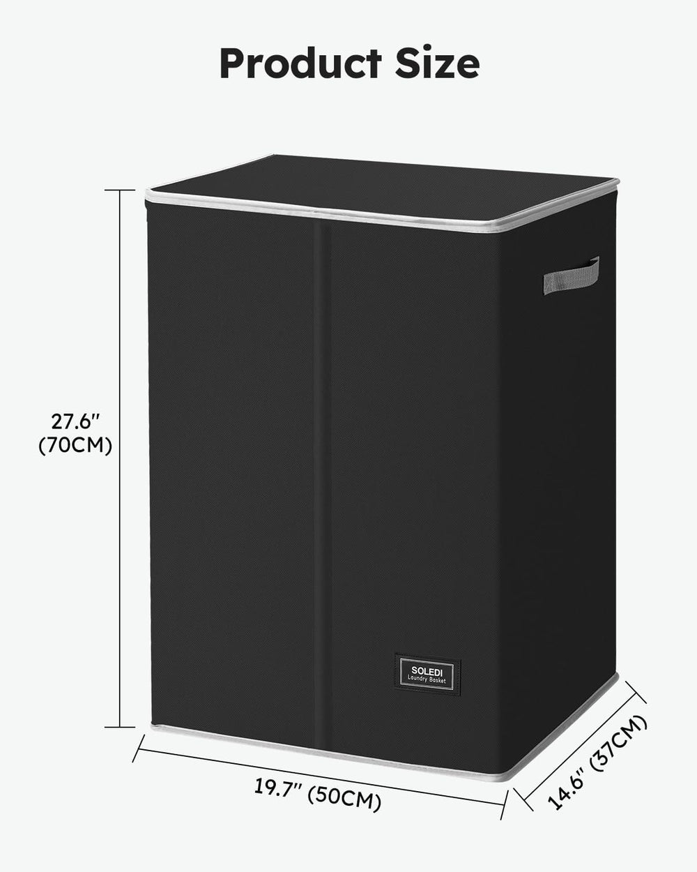 SOLEDI 130L Laundry Hamper with Lid, Large Collapsible Laundry Basket
