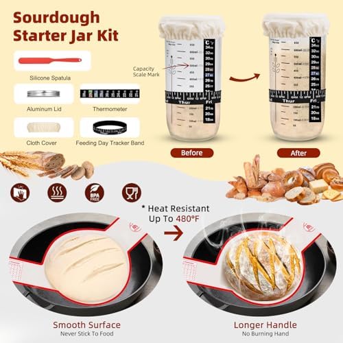 Bread proofing baskets for sourdough 19-Piece Set ,9" Round & 10&quo...