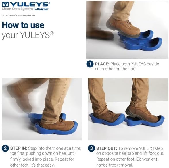 HexArmor YULEYS, Hands-Free Reusable Work Boot & Shoe Covers With Univers...