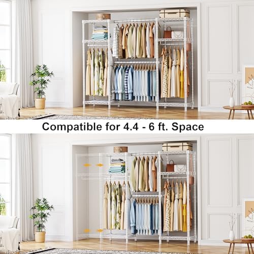 Ulif E7 Heavy Duty Garment Rack, Metal Clothing Racks for Hanging Clothes