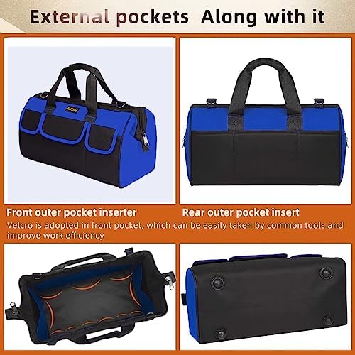 FASTECH 20 Inch Heavy Duty Tool Bag with Wide Mouth for Tool Storage,Carrier ...