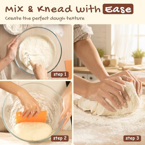 Astercook Sourdough Starter Kit with Round & Oval Banneton Bread Proofing...