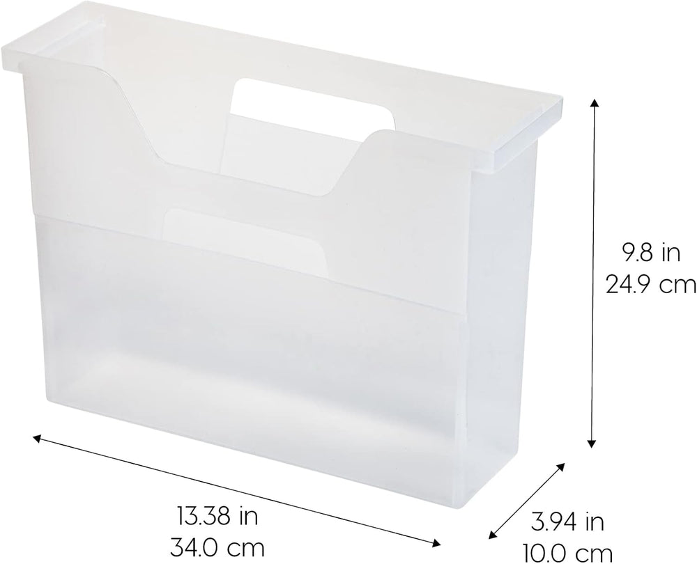 IRIS USA 6-Pack Small Desktop File Box with Open Lid, Clear