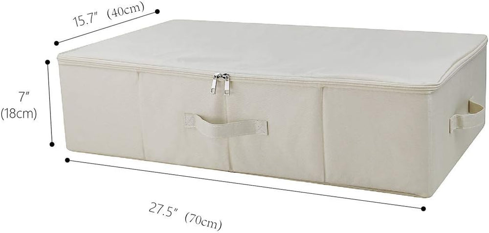 3Pcs 27.5x15.7x7" Collapsible Sturdy Under Bed Storage Bins, Closet Shelves