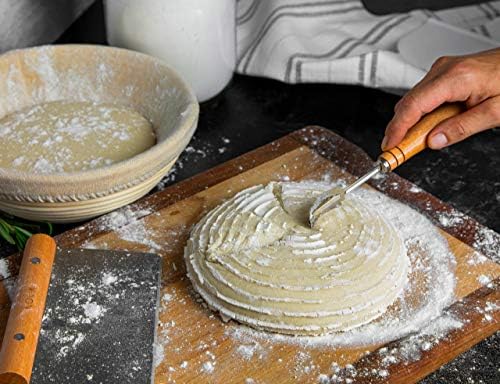 Kook Banneton Bread Proofing Set, Artisan Sourdough Bread Making Kit, 9 Inch ...