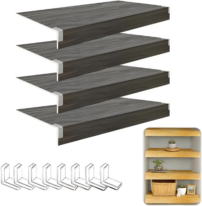 Wire Shelf Cover 4 Pcs, 45x12x3 in PVC Rack Covers for Wire Shelving Pantry a...